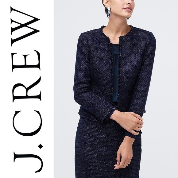 J. Crew Jackets & Blazers - ⬇️ NWT J.Crew Lurex Tweed Fringe Jacket/Blazer
